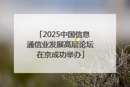 2025中国信息通信业发展高层论坛在京成功举办